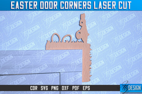 Easter Door Corners | Door Corners Design | CNC File SVG Fly Design 