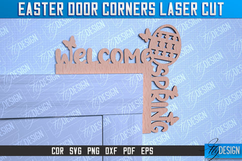 Easter Door Corners | Door Corners Design | CNC File SVG Fly Design 
