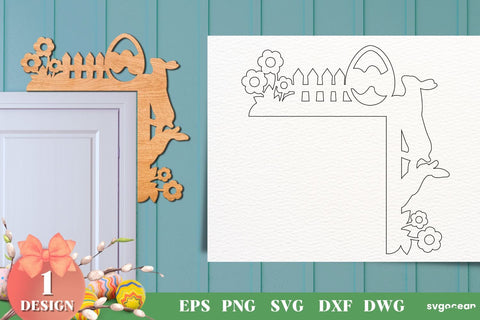 Easter Door Corners Laser Cut Files SVG SvgOcean 