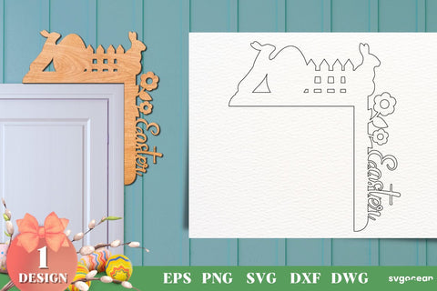 Easter Door Corners Laser Cut Files SVG SvgOcean 