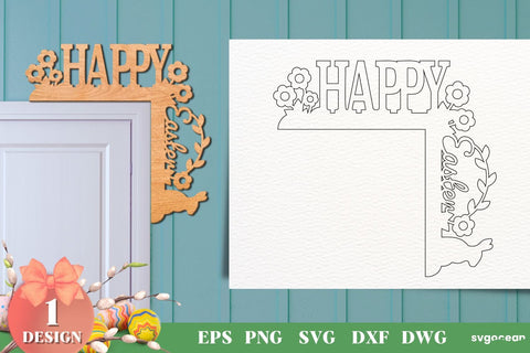 Easter Door Corners Laser Cut Files SVG SvgOcean 