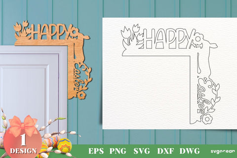 Easter Door Corners Laser Cut Files SVG SvgOcean 