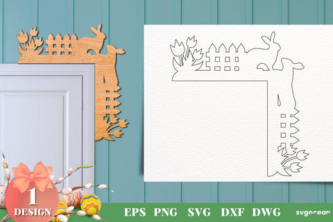 Easter Door Corners Laser Cut Files SVG SvgOcean 