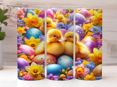 Easter Ducks Watercolor 20oz Tumbler, Watercolor Duck Cup Wrap, Spring Easter Design, Sublimation Tumbler Wrap, 20Oz Tumbler Design, Artistic Duck Cup, Cute Easter Wrap Sublimation Lara' s Designs 