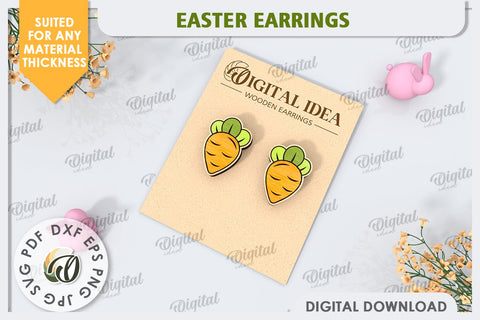 Easter Earrings Laser Cut. Spring Earrings SVG SVG Evgenyia Guschina 