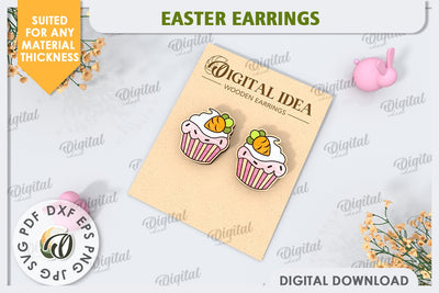 Easter Earrings Laser Cut. Spring Earrings SVG SVG Evgenyia Guschina 