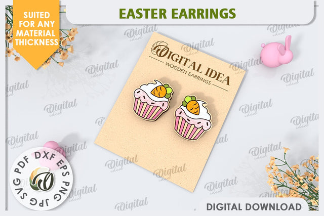 Easter Earrings Laser Cut. Spring Earrings SVG SVG Evgenyia Guschina 
