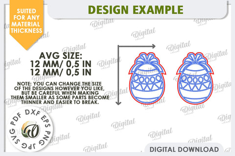 Easter Earrings Laser Cut. Spring Earrings SVG SVG Evgenyia Guschina 