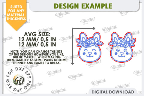 Easter Earrings Laser Cut. Spring Earrings SVG SVG Evgenyia Guschina 