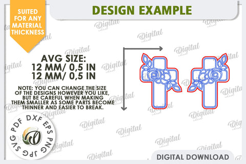 Easter Earrings Laser Cut. Spring Earrings SVG SVG Evgenyia Guschina 