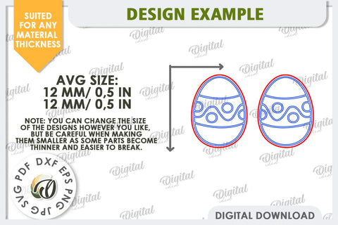 Easter Earrings Laser Cut. Spring Earrings SVG SVG Evgenyia Guschina 