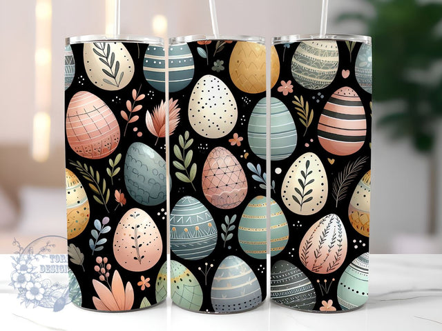 Easter Egg 20 oz Skinny Tumbler Sublimation Design, Happy Easter Tumbler Png, Straight & Tapered Tumbler Wrap, Instant Digital Download Sublimation ToriDesigns 