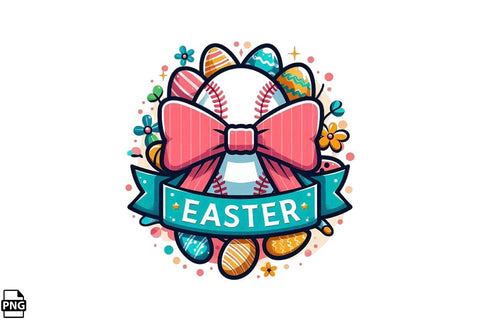 Easter Egg Baseball Coquette PNG Printable File Sublimation Creativedesigntee 