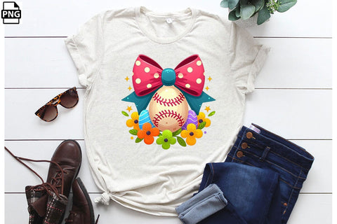 Easter Egg Baseball Coquette PNG Printable File Sublimation Creativedesigntee 