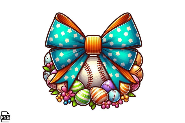 Easter Egg Baseball Coquette PNG Printable File Sublimation Creativedesigntee 