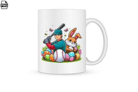 Easter Egg Baseball Player PNG Printable File Sublimation Creativedesigntee 