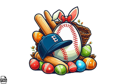 Easter Egg Baseball PNG Clipart Bundle Printable File Sublimation Creativedesigntee 