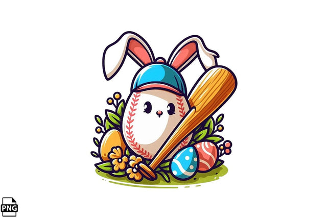 Easter Egg Baseball PNG Printable File Sublimation Creativedesigntee 