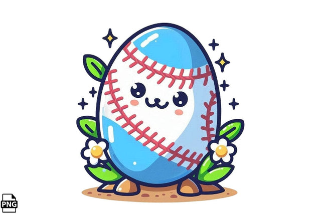 Easter Egg Baseball PNG Printable File Sublimation Creativedesigntee 