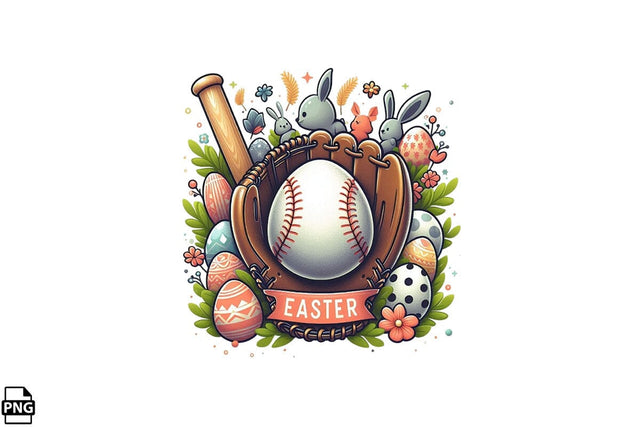 Easter Egg Baseball PNG Printable File Sublimation Creativedesigntee 
