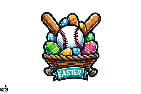 Easter Egg Baseball PNG Printable File Sublimation Creativedesigntee 