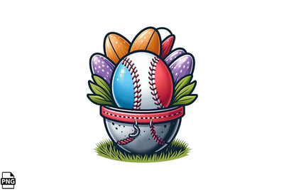 Easter Egg Baseball PNG Printable File Sublimation Creativedesigntee 