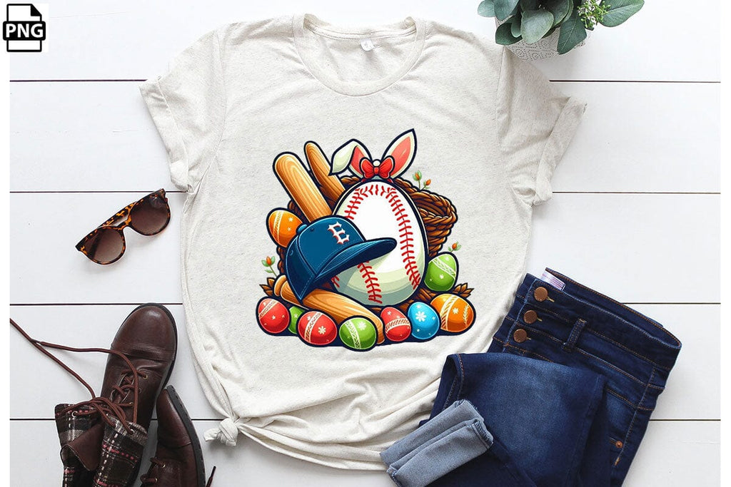 Easter Egg Baseball PNG Printable File - So Fontsy
