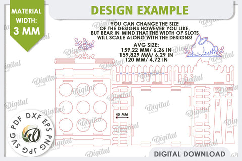 Easter Egg Basket Laser Cut. Egg Holder. 3D Easter Box SVG SVG Evgenyia Guschina 