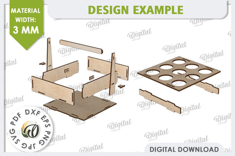 Easter Egg Basket Laser Cut. Egg Holder. 3D Easter Box SVG SVG Evgenyia Guschina 