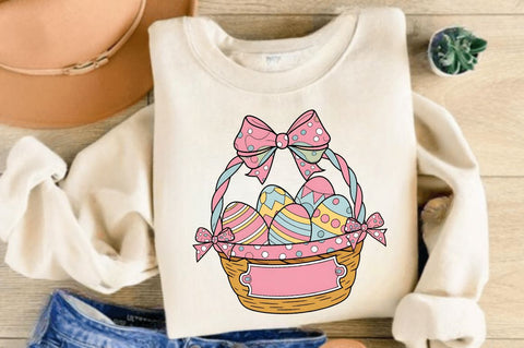 Easter Egg Basket PNG, Egg Basket, Easter Egg Hunting Bag, Watercolor Easter Clipart, Easter Sublimation, Easter Eggs Shirt, Brushstroke Easter PNG, Kids Easter PNG Sublimation Regulrcrative 