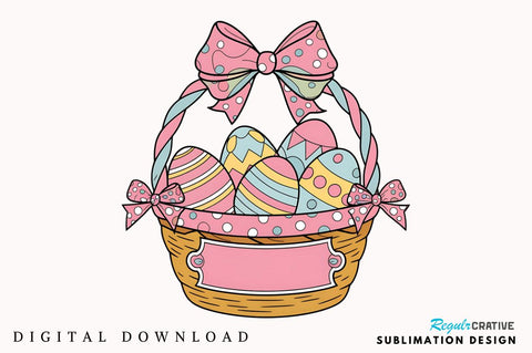 Easter Egg Basket PNG, Egg Basket, Easter Egg Hunting Bag, Watercolor Easter Clipart, Easter Sublimation, Easter Eggs Shirt, Brushstroke Easter PNG, Kids Easter PNG Sublimation Regulrcrative 