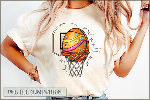Easter Egg Basketball Coquette PNG Sublimation Shetara Begum 