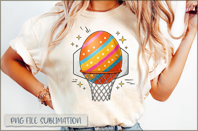Easter Egg Basketball Coquette PNG Sublimation Shetara Begum 