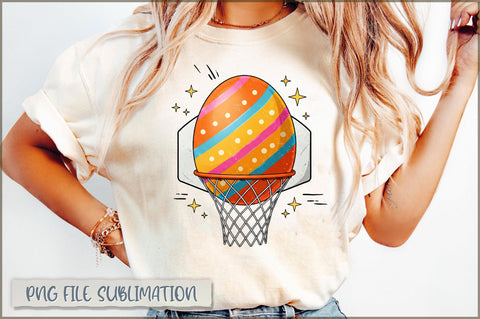 Easter Egg Basketball Coquette PNG Sublimation Shetara Begum 