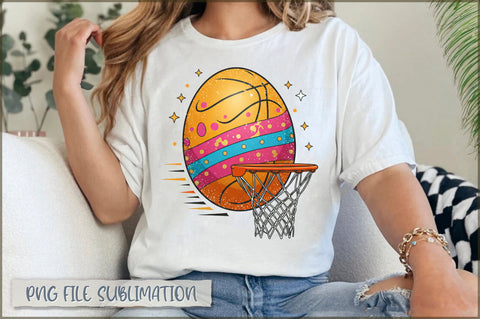 Easter Egg Basketball Coquette PNG Sublimation Shetara Begum 
