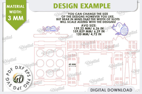 Easter Egg Baskets Laser Cut Bundle. Egg Holders SVG SVG Evgenyia Guschina 