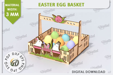 Easter Egg Baskets Laser Cut Bundle. Egg Holders SVG SVG Evgenyia Guschina 