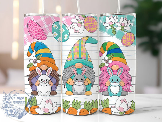 Easter Egg Bunny Gnome Tumbler, Cute Gnome Tumbler, Stylish 20oz Wrap, Sublimation Design, Trendy Gift Idea, Holiday Bunny Wrap, Festive Easter Gnome Tumbler Sublimation ToriDesigns 