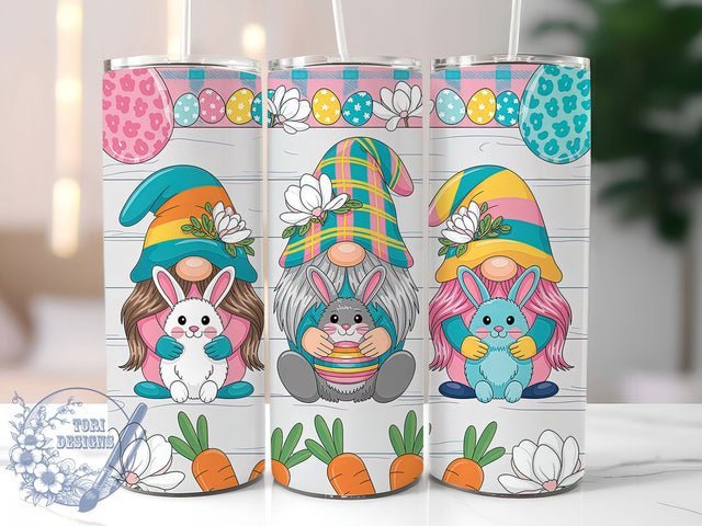 Easter Egg Bunny Gnome Tumbler, Cute Gnome Tumbler, Stylish 20oz Wrap, Sublimation Design, Trendy Gift Idea, Holiday Bunny Wrap, Festive Easter Gnome Tumbler Sublimation ToriDesigns 