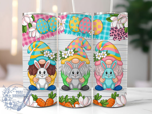 Easter Egg Bunny Gnome Tumbler, Cute Gnome Tumbler, Stylish 20oz Wrap, Sublimation Design, Trendy Gift Idea, Holiday Bunny Wrap, Festive Easter Gnome Tumbler Sublimation ToriDesigns 