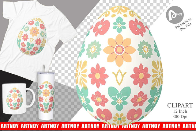 Easter Egg Clipart Sublimation artnoy 
