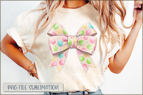 Easter Egg Coquette Bow Sublimation Sublimation Shetara Begum 