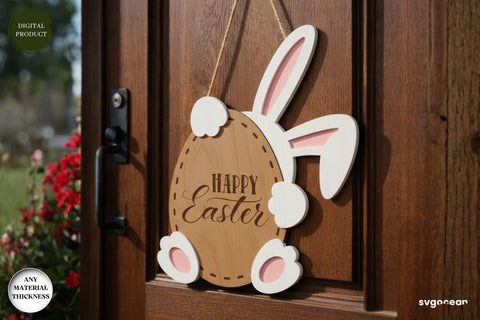 Easter Egg Door Hanger Laser Cut SVG SvgOcean 