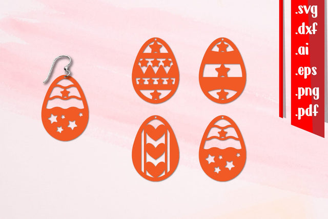 Easter Egg Earrings 2 Bundle SVG zafrans studio 