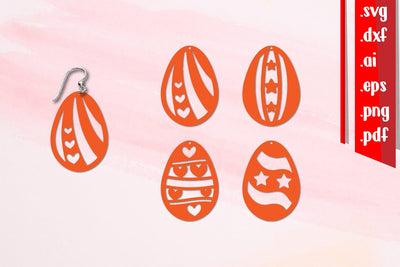 Easter Egg Earrings 3 SVG zafrans studio 