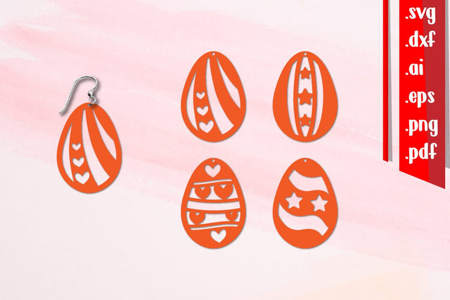 Easter Egg Earrings 3 SVG zafrans studio 
