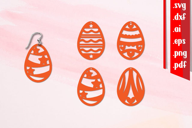 Easter Egg Earrings 4 SVG zafrans studio 