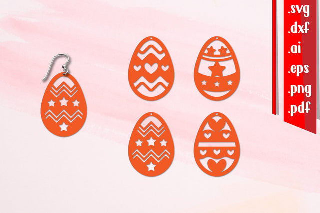 Easter Egg Earrings SVG zafrans studio 