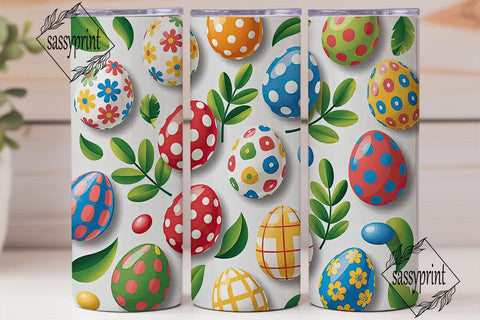 Easter Egg Fun 20oz Tumbler Wrap Sublimation sassyprint 
