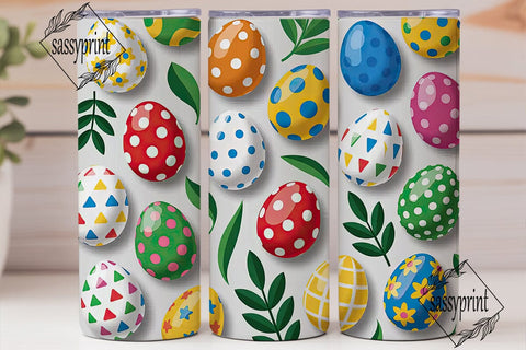 Easter Egg Fun 20oz Tumbler Wrap Sublimation sassyprint 